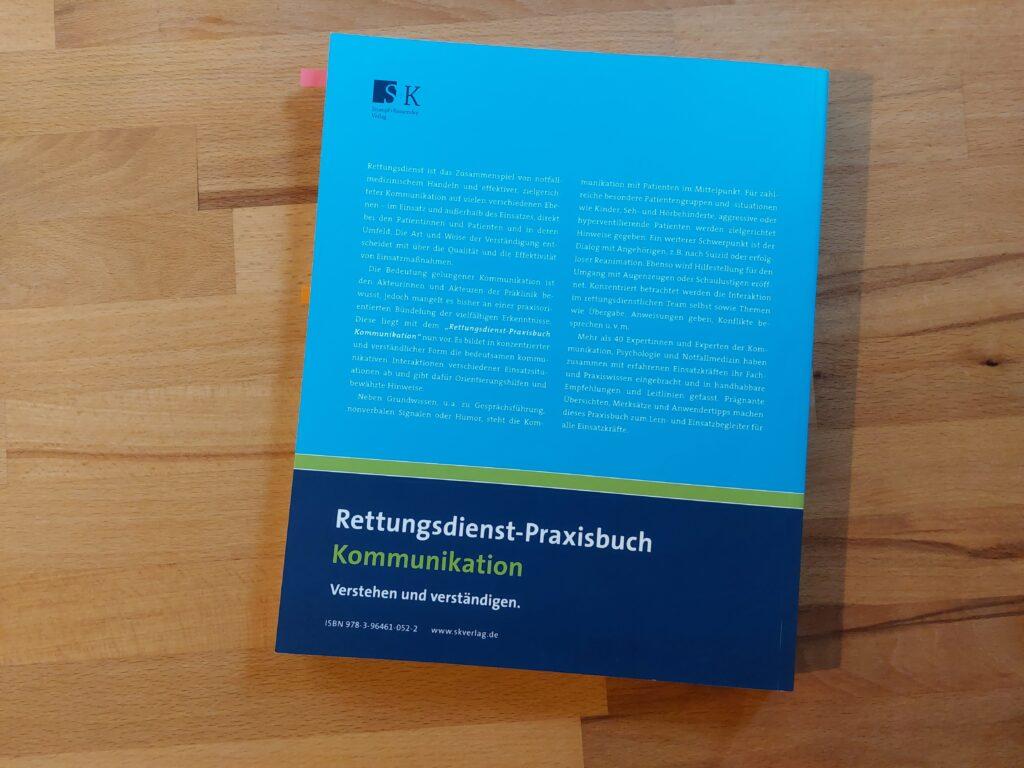 Rettungsdienst-Praxisbuch Kommunikation 6 Die Rückseite des Buches zum Schluss